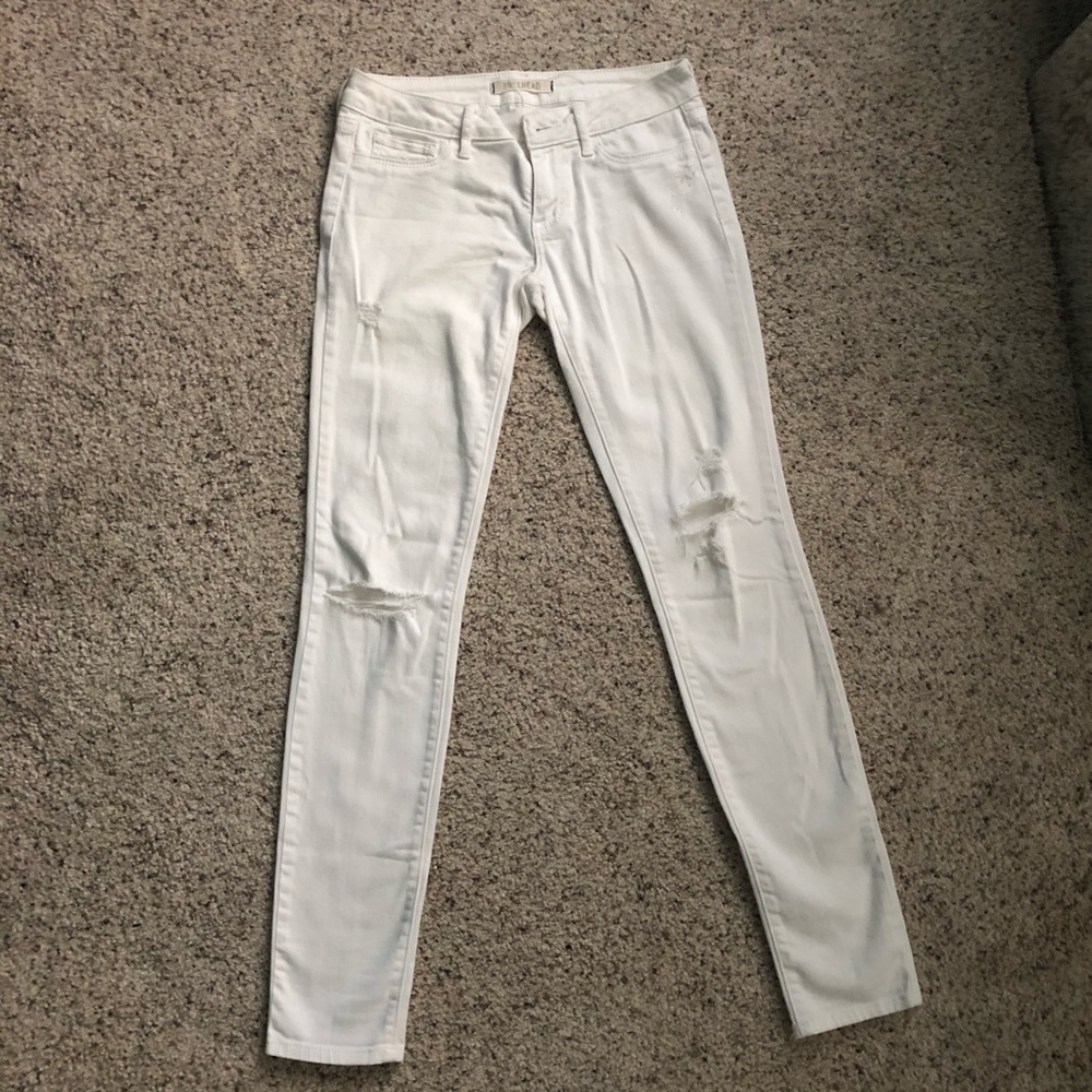 Ripped, White Skinny Jeans